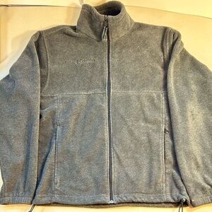 Men’s Size M Columbia Fleece Full Zip Charcoal Gray